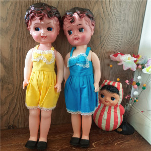 70后80后老玩具小喇叭塑料娃娃复古怀旧老娃娃每个