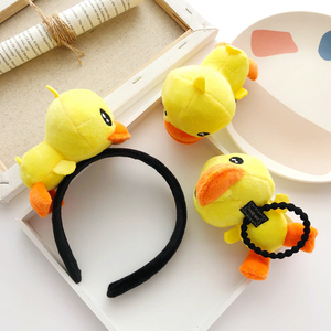 可爱趴趴鸭黄色小鸭子洗脸发箍卖萌甜美搞怪发卡头绳胸针成人头饰