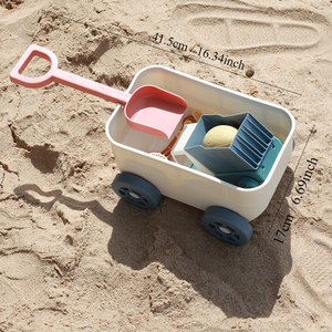 儿童玩沙挖沙子桶铲子沙滩拖车玩具套装男女赶海玩土挖土工具户外