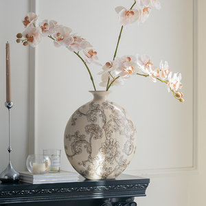 米子家居水墨青花瓷中式轻奢花瓶摆件客厅插花复古陶瓷餐桌高级感