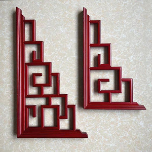 5038人付款淘宝松木角花东阳木雕实木中式花角背景花格隔断吊顶仿古