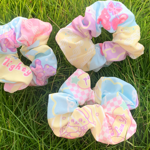 月亮公园 | 原创可爱印花大肠发圈头绳甜美发箍马卡龙色系不伤发