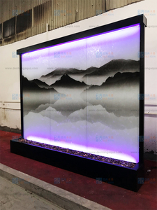 玻璃画流水瀑布