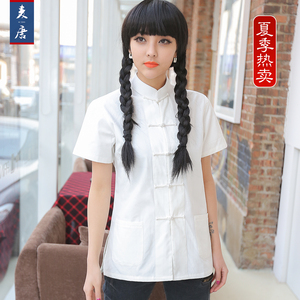 唐装改良版女时尚中国风少女汉服大人年轻版女式夏装短款现在上衣