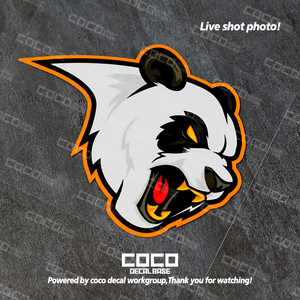 coco车贴panda暴力熊猫贴纸摩托车改装个性创意划痕覆盖反光防水