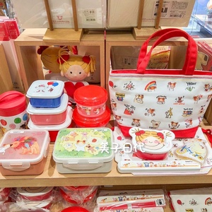 日本代购正品 COCO酱 新款单层饭盒保鲜盒三只装饭盒包保温袋