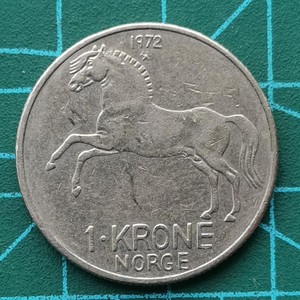 挪威1克朗 奥拉夫五世 马 外国硬币 年份随机