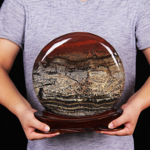 天然石头奇石原石国画石靠山石风水观赏石客厅招财饰品工艺品摆件