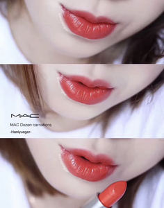 mac口红 dozen carnation 一打康乃馨 元气橘红
