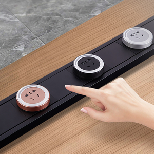 壹蜂厨房可移动电力轨道插座安全无缝轨道排插接线板面板轨道插座