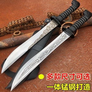 龙泉镇宅社会刀高锰钢一体防身武器武术长刀车载唐横刀户外未开刃