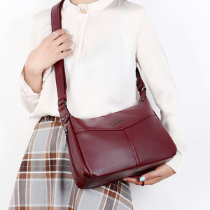 真皮女包妈妈包中年软皮单肩斜挎包50岁中老年人大容量牛皮大包包