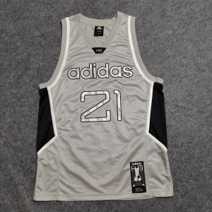 元年adidas绝版狼王凯文加内特kg个人logo刺绣球衣篮球背心
