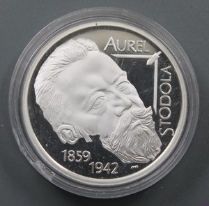 斯洛伐克2009年10欧元奥雷尔·斯托多拉精制纪念银币