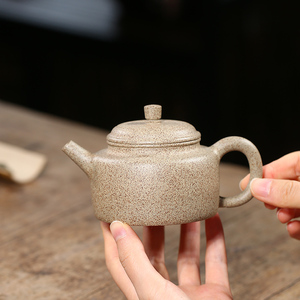 00茗壶轩淘宝宜兴紫砂壶茶壶名家 董盛乐300cc原矿白麻子泥段泥纯全