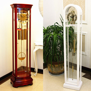 北极星正品透视机械报时落地钟客厅实木欧式古典立座钟表简约时尚