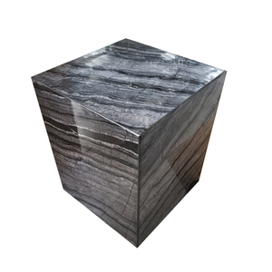 天然黑金花大理石底座展台 售楼酒店装饰台基座黑金沙古木纹石材