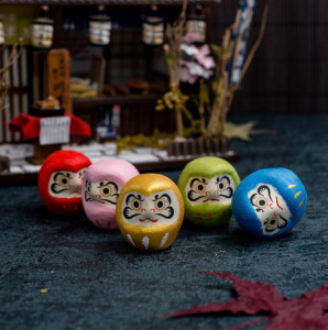 007人付款淘宝日本龙虎作手工和纸达摩大福青蛙铃铛不倒翁祈福祝福