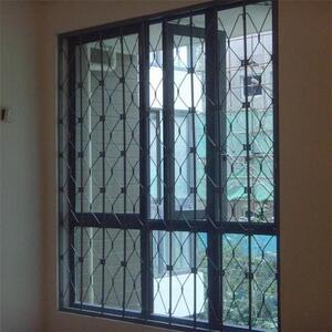 南京内置推拉伸缩折叠防盗窗儿童防护网猛钢防盗窗室内阳台安全窗