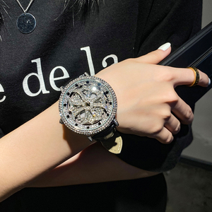 满钻满天星克罗心时来运转手表男2021年新款学生潮流机械表可旋转