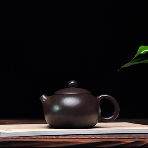 原矿粗砂黑星砂国工内壁章宜兴原矿紫砂壶茶具收藏倒把西施半手工