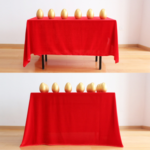订婚红桌布红绒布丝绒红色台布定制大红色砸金蛋桌布红布绒面布