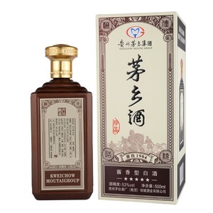贵州茅 台集团 茅乡酒珍品53度酱香型 纯粮白酒500ml*6瓶