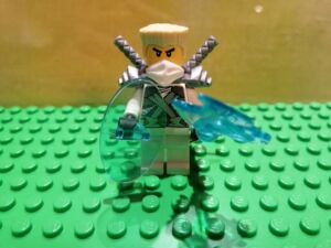 lego 乐高 幻影忍者 人仔 njo106 白忍赞 zane 含盾杖双刀 70728