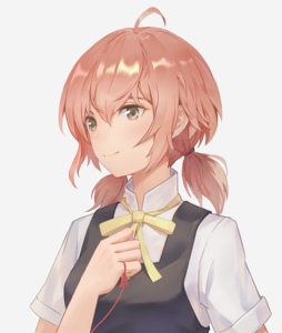 百度星淘宝终将成为你 小糸侑 橙粉色 扎辫子中长直发cosplay假发