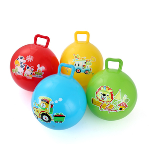 小马哒哒10寸充气手柄球儿童玩具摇摇球拍拍皮球幼儿球类运动玩具