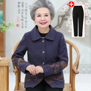 中老年人春装女外套奶奶装春秋上衣老人服装妈妈秋冬60岁70衣服80