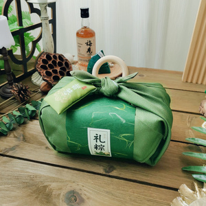 日式和风藏青风吕敷包裹布古妆包袱皮端午节粽子礼物手提包装布