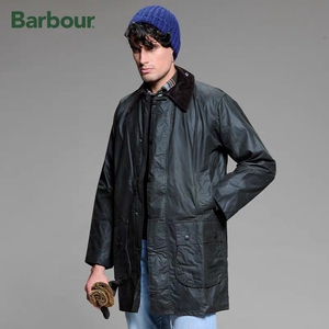 barbour border博德中长 涂蜡外套风衣