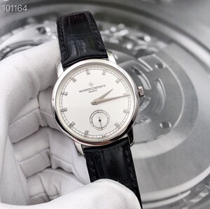 江诗丹顿传袭系列82172/000g白金镶钻小三针手动机械男士腕表