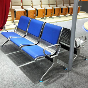 聚氨酯皮垫等候椅pu发泡连排椅输液椅自结皮机场椅不锈钢靠背椅子