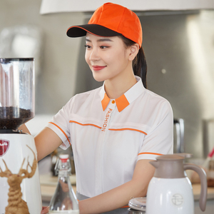 连锁店奶茶店工作服
