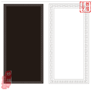 万字框边框线雕图花鸟墓碑图文泰精雕数控雕刻机20604喷砂图柱子