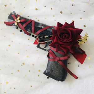 不可发射军lo店主手作摄影道具cos拍照lolita洛丽塔小物哥特玫瑰