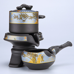 紫砂懒人泡茶神器旋转自动茶壶创意泡茶器配件功夫茶具套装家用