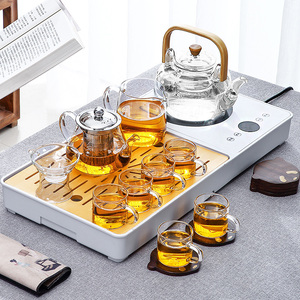 茶具套装2024新款小茶台烧水壶一体全自动茶盘煮茶器泡茶具一整套