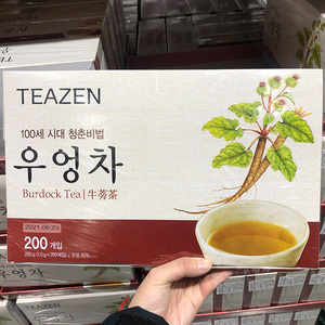 韩国进口TEAZEN牛蒡茶冲泡 独立包装刮油神器 上海costco代购包邮