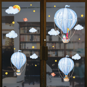 玻璃门贴创意个性3d立体墙贴画幼儿园墙面贴纸装饰小图案窗户窗贴
