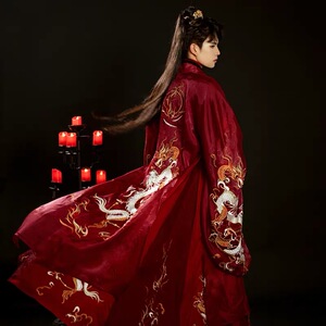 【汉服出租】如梦x神都夜行录联名男款秋冬大袖交领齐腰襦裙婚服