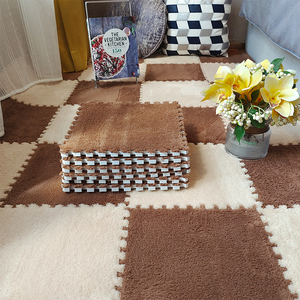 加厚泡沫地毯少女儿童房间阳台绒面可裁剪可机洗拼接家用地垫卧室