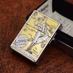 zippo打火机风中女郎