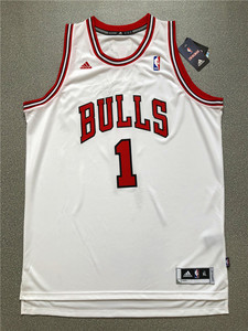 风城玫瑰 德里克 罗斯 公牛 主场 r30刺绣 sw 球迷版 球衣 篮球服