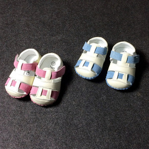 婴儿学步鞋凉鞋夏季Q9男女童粉色宝宝防滑软底儿童鞋0-3岁包脚鞋