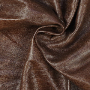 棕色爆裂纹软羊皮手工diy真皮皮料复古风格库存皮革面料