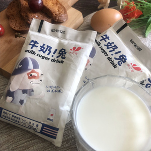 本溪木兰花牛奶兔甜牛奶大白兔奶糖风味饮品早餐袋装牛奶200g