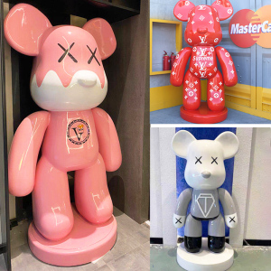 网红暴力熊大摆件kaws客厅门店铺开业引流装饰品公仔落地大型雕塑